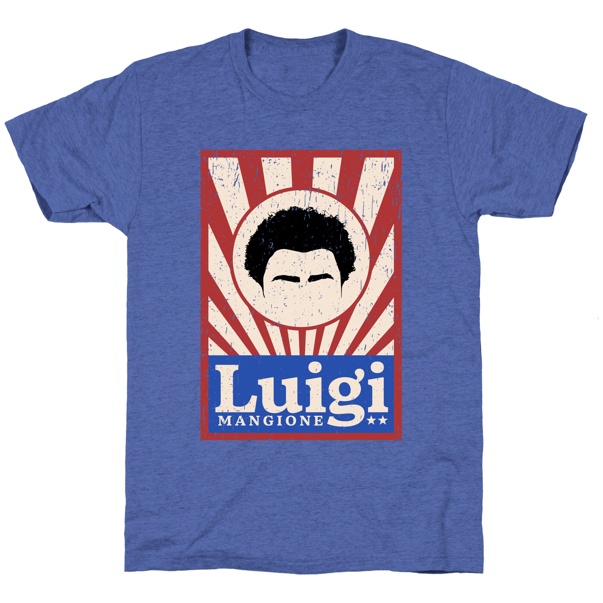 Luigi Mangione Campaign Poster Unisex Triblend Tee